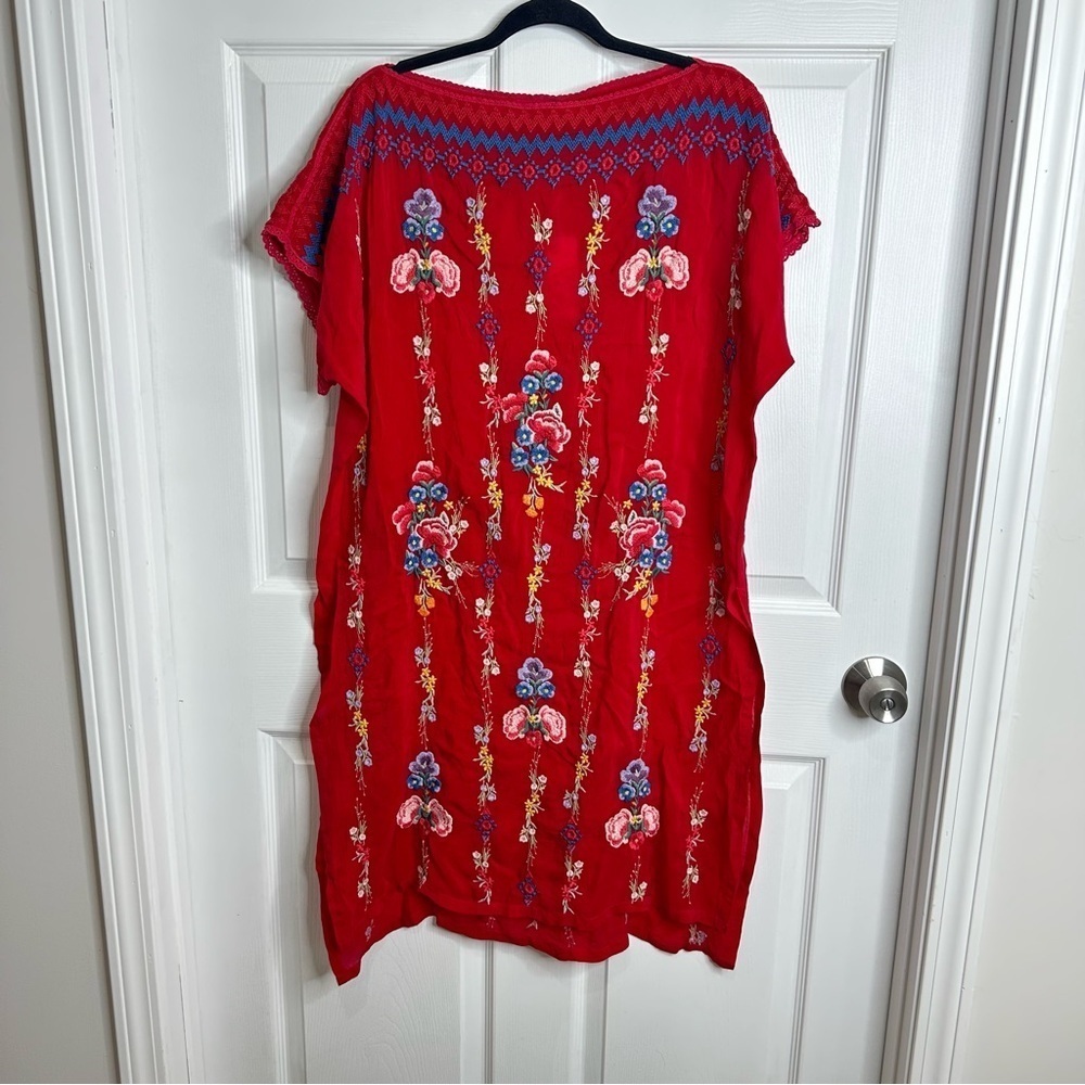 NEW JOHNNY WAS bennet tunic in fiery red Large - Picture 5 of 10